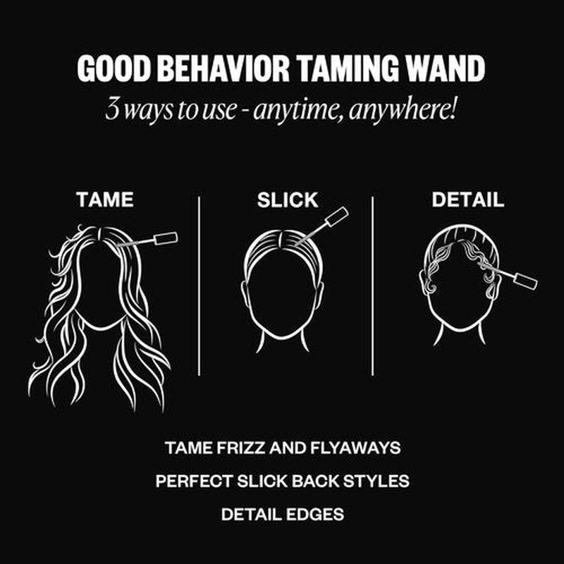IGK Good Behavior Frizz & Flyaway Hair Taming Wand - Lightweight Gel Control Stick for Smooth, Sleek Hair | 0.24 oz