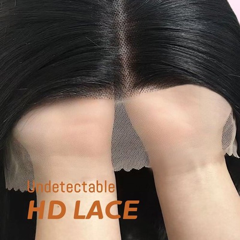 Su Mei.s 13X4 Black Synthetic Lace Front Wig Long Straight Glueless Wigs for Women HD lace layered Pre Plucked Hairline (1B Black, 13X4)
