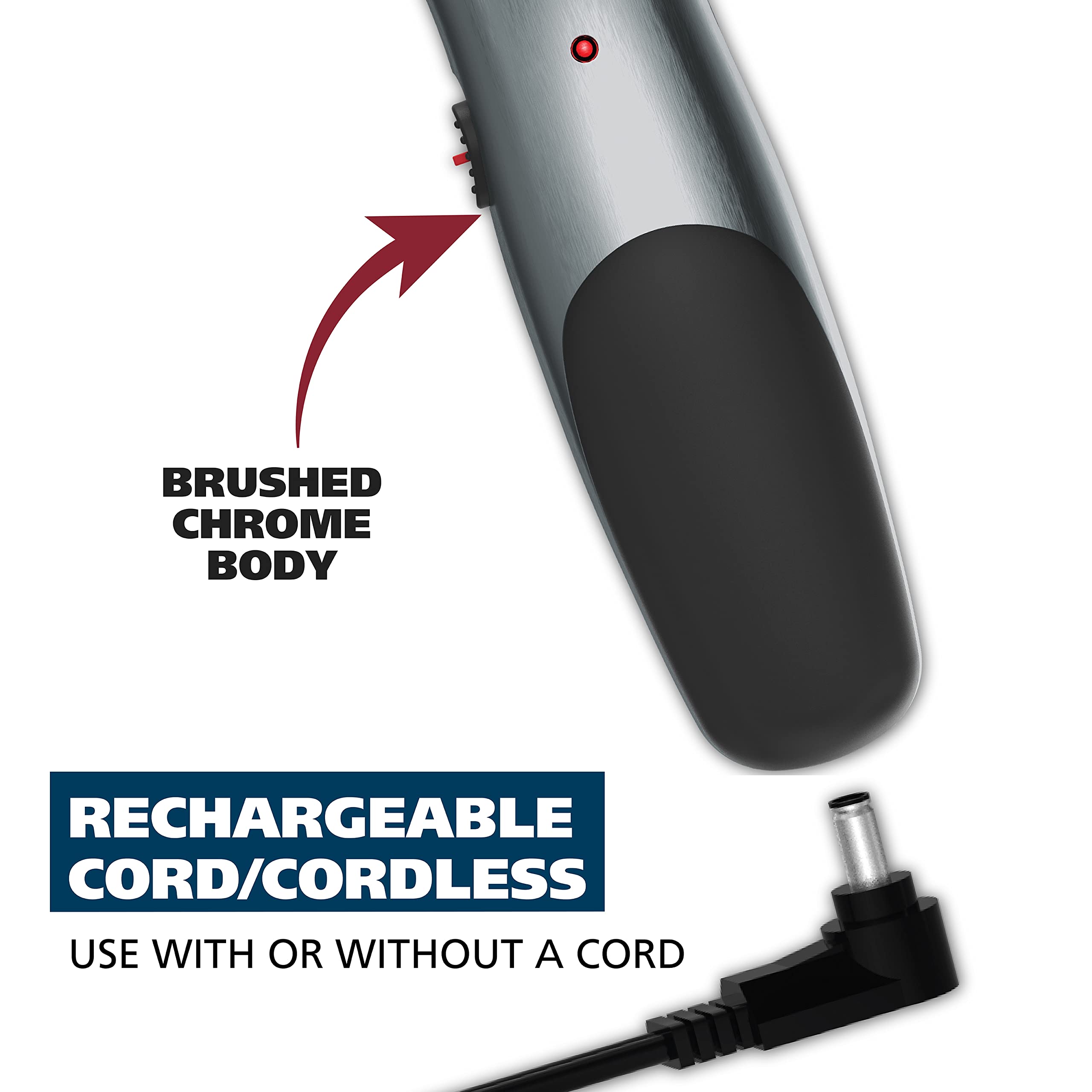 Wahl Groomsman Corded or Cordless Beard Trimmer for Men - Rechargeable Grooming Kit for Facial Hair - Beard Trimmer & Groomer - Model 9918-6171V