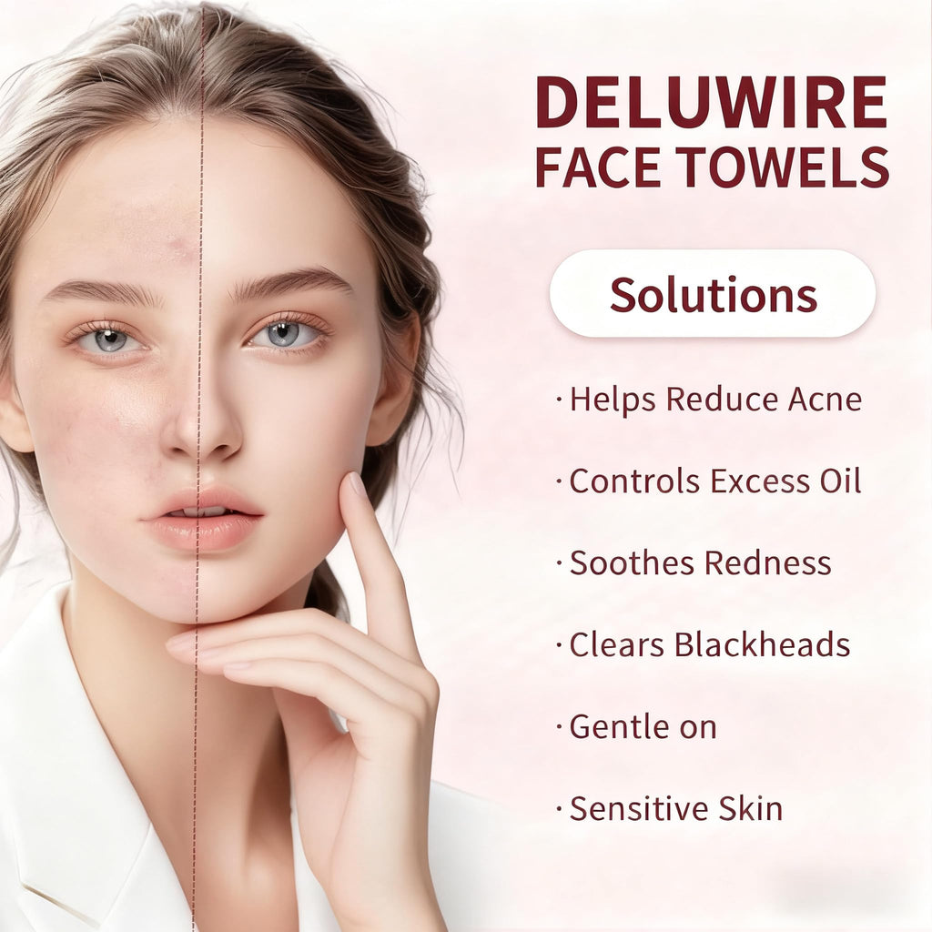 Deluwire Face Towels Disposable-800Ct, Face Towelettes for Sensitive Skin, Clean Facial Wipes for Makeup Removing, Facial Cleansing, Travel, Dry Wipes Face Cloths