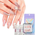 Sonloka 10-Piece Press On Nails Set - Convenient, Versatile, Reusable - Includes Press On Nails, Glue On Nails, Impress Nails - Pastel & Variety of Styles, Pink camellias