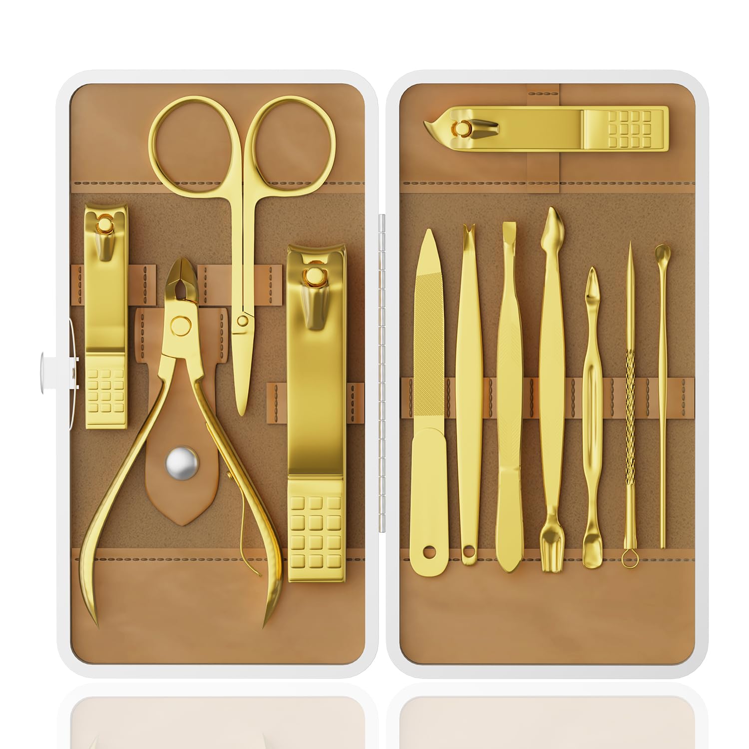 Manicure Set, Stainless Steel Nail Clipper Set with Travel Case