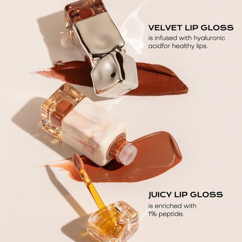 Mistine Lip Gloss Lip Oil Lip Plumber Non-sticky Tinted Lip Gloss for Women Infused with 1% Peptide Finish Lip Tint Hydrating Lip Stain Lightweight Feeling J01 Until Sunset 0.1 fl oz