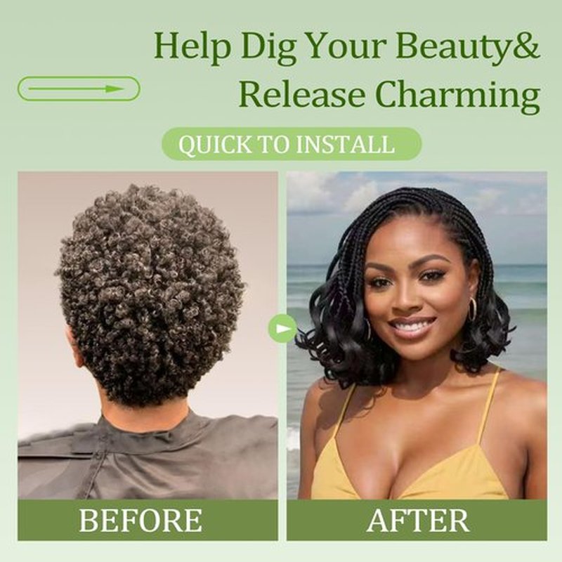French Curl Crochet Braids Short French Curl Braiding Hair Pre Looped Crochet Hair for Black Women 8 Inch Box Braids Crochet Hair with Curly Ends French Curly Braiding Hair Extensions French Curl(1B)