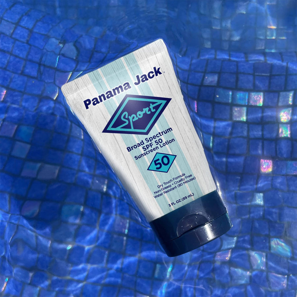 Panama Jack Sport Sunscreen Lotion - SPF 50, Broad Spectrum UVA/UVB Protection, Non-Greasy, PABA, Paraben, Gluten & Cruelty Free, 3 FL OZ (Pack of 1)