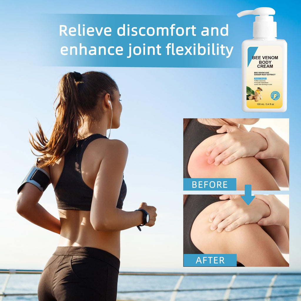 OZZKSO Bee Venom body Cream, Anti-Aging Firming Cream, Bee Venom Skin Firming Cream, Gentle C-ream for All S kin Types,100ML/3.4 Fl.oz