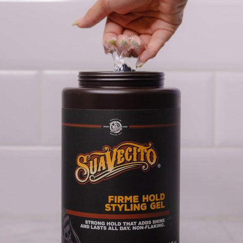 Suavecito Firme Hold Hair Gel - 32 oz Tub, Original Scent, High Shine, Alcohol-Free, All-Day Hold