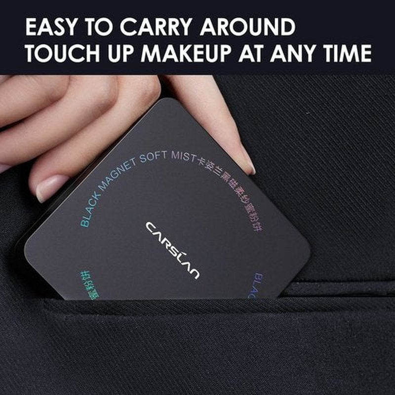 CARSLAN Waterproof Face Pressed Powder Compact, 24H Longlasting Oil Control Pressed Setting Powder Talc-Free Makeup, Shine Free, Poreless, Smooth, 01 Translucent for dry&com skin (0.28Oz)