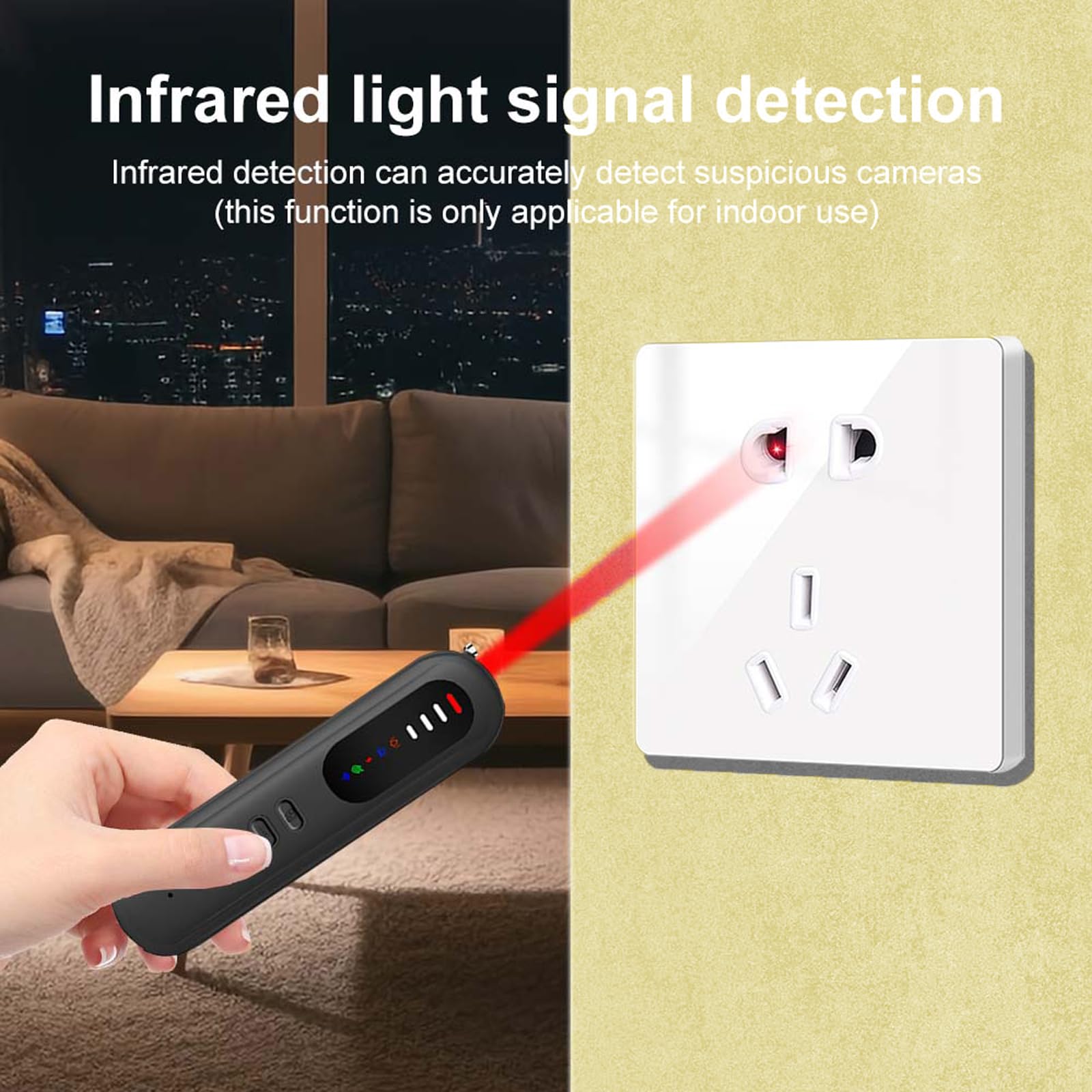 LXIANGN Hidden Camera Detector - 2025 5-in-1 Multi-Function Advanced Camera Detector and Bug Detector,Scanner for Home Office Travel Security