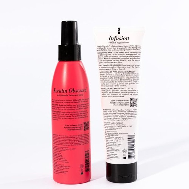 Keratin Complex - Blow Dry Essential Kit | Keratin Obsessed & Infusion Replenisher, 5 fl oz + 4 fl oz
