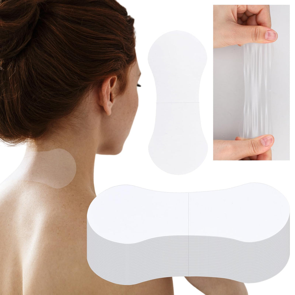 Threlaco 50 Pcs Invisible Neck Lift Tape Pre-assembled Neck Lift Sticker for Sagging Loose Skin for Women, 1.97'' x 4.72''