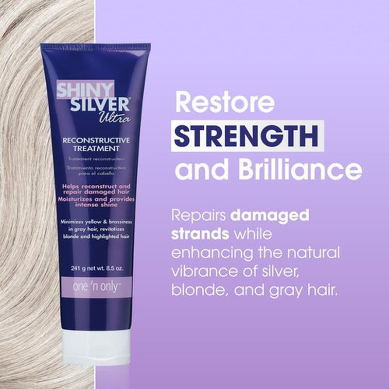 One 'n Only Shiny Silver Hair Mask - Deep Conditioning Treatment for Blonde & Gray Hair - Restores Shine & Repairs Damage (8.5 oz)