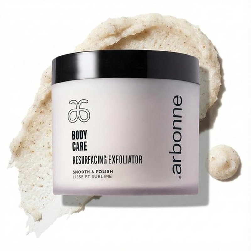 BodyCare Resurfacing Exfoliator – Gentle Dual-Action AHA and Plant-Based Polish for Smoother, Brighter, Baby-Soft Skin, Even Complexion, Spa-Like Experience, by Arbonne.