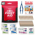 Go2Kits 38-Piece First Aid Kit 2.0, Basic Plus Emergency First Aid Kit for Home, Work & Travel, Red, 38 Pieces, 3-Pack (RX200)