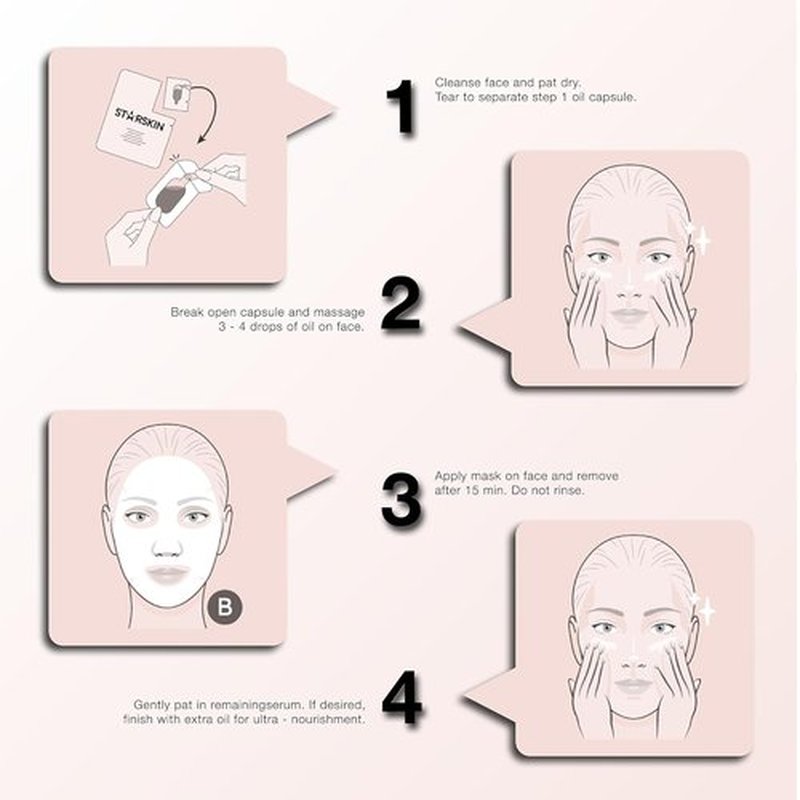STARSKIN Orglamic Pink Cactus 2-Step Sheet Mask - Hydrating & Firming Face Mask for All Skin Types | 1x25g