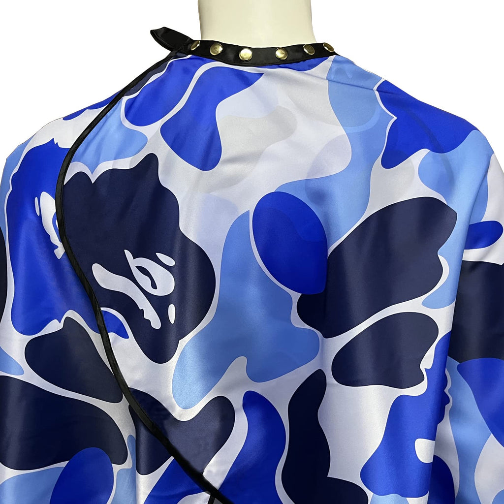Barbohoo Barber Cape for Men Professional Hair Cutting Salon Cape with Snap Closures Waterproof Large Hairdressing Styling Cape Gown for Barber- 63”× 56” (New Camouflage D)