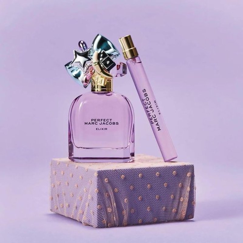 Marc Jacobs Perfect Elixir Eau de Parfum - Ambery Floral Women's Fragrance with Rhubarb & Vanilla - Vegan Formula