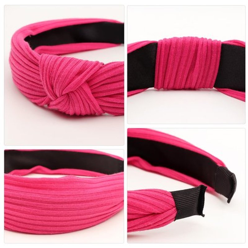 DRESHOW 8 Pack Knotted Headbands for Women Wide Turban Headband Yoga Exercise Ribbing Hair Hoop Hair Bands Accessories