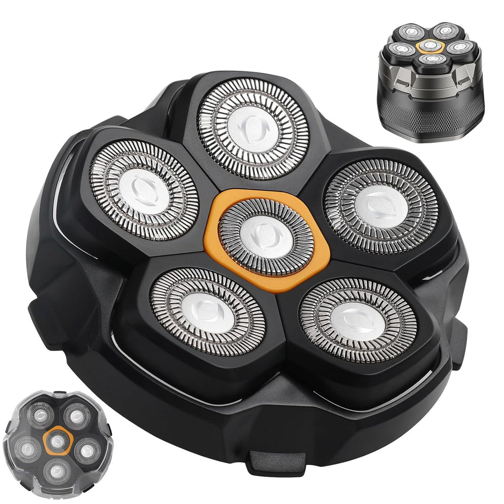 Universal Magnetic 6 Blade head shaver Replacement heads Compatible with Wyklaus Redbreak Detona DOAO head shaver