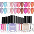 OpenLive Jelly Nail Polish Set, 10 Color With Base and Top Coat Nail Polish