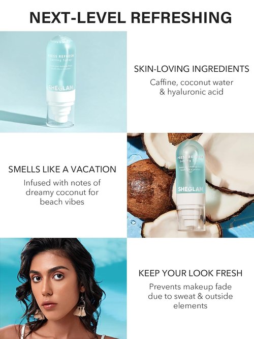 SheGlam Press Refresh Setting Spray - Moisturizing, Long-Lasting, Oil-Control Formula | Green