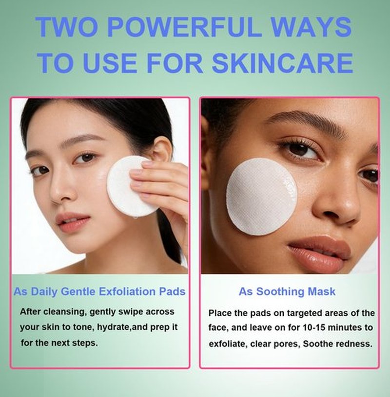 Madecassoside Toner Pads, Mild Exfoliating Pads, Calming Blemish Face Pad -Centella, Niacinamide, BHA Salicylic Acid for Soothe, Uneven Skin Tone, Dark Spots, Skincare 125 Pad