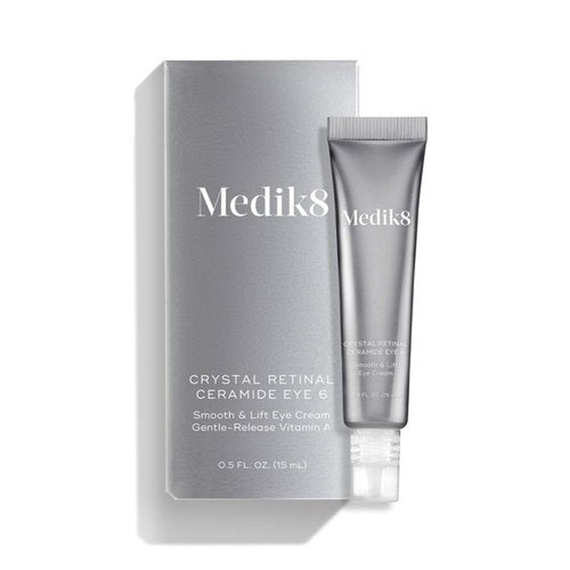 Medik8 Crystal Retinal Ceramide Eye 6 -Lifting Eye Cream with Vitamin A - Smoothing Under Eye Cream for Wrinkles and Sensitive Skin - 0.5 oz