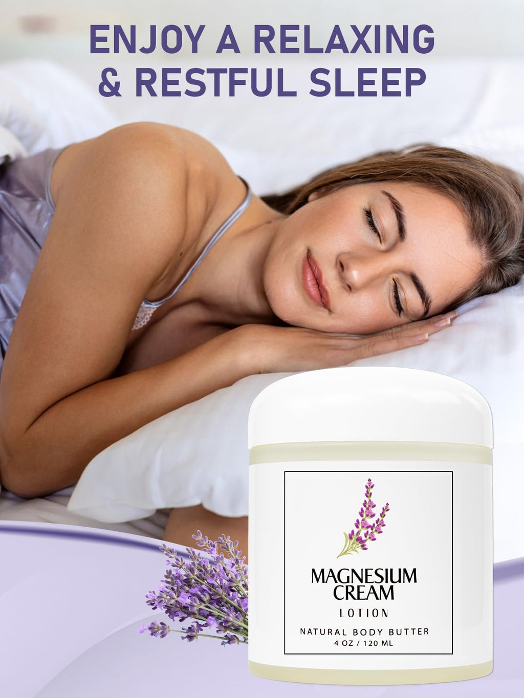 HUSPUR Magnesium Cream, Magnesium Lotion with Arnica, Soothing Relaxation with Natural Magnesium Ingredients Hydrating & Nourishing for Joints, Apply to Before Bed, 3 Packs