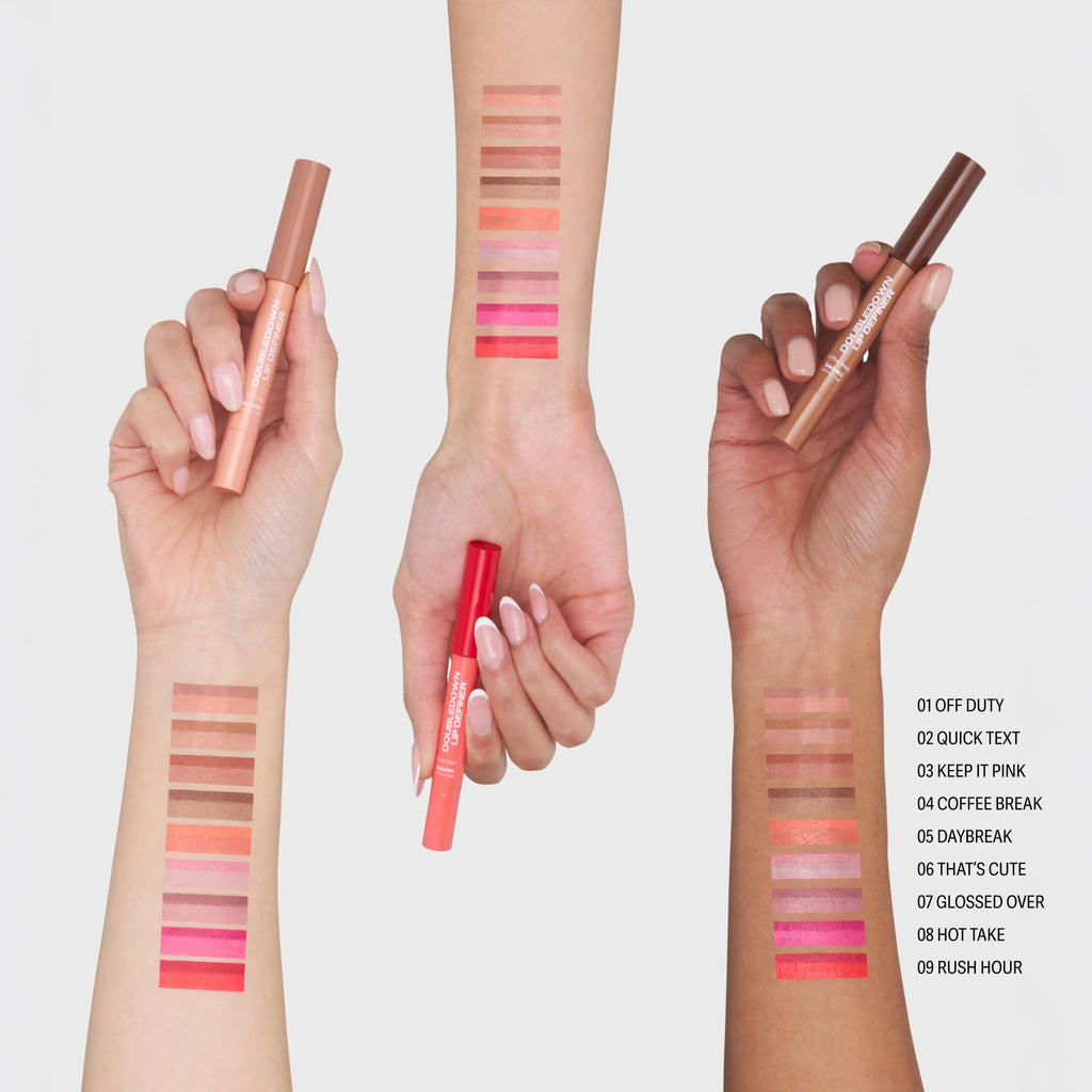 Sacheu DoubleDown Lip Definer, 2-in-1 Lip Liner & Balm — Hydrating Korean Makeup Lipstick with Pigmented, Buildable Color, Creamy Satin Finish, Avocado Oil, Rosehip Oil & Vitamin E (Off Duty)