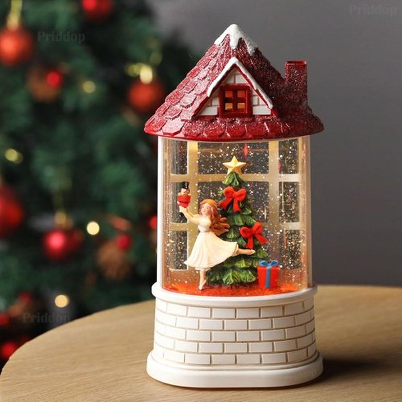 Priddop Nutcracker Snow Globe | Musical Ballerina Christmas Decoration with Swirling Glitter