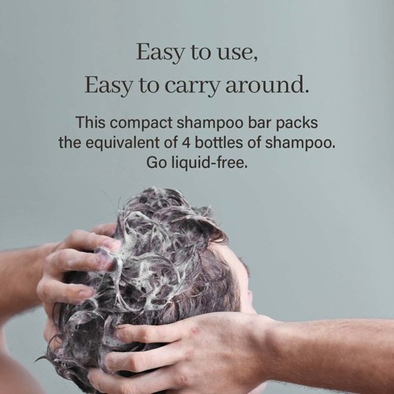 ARENCIA Night Shadow Biotin Shampoo Bar - Regrowth & Darkening for Gray Hair | Strengthening & Volumizing | Vegan, pH Balanced