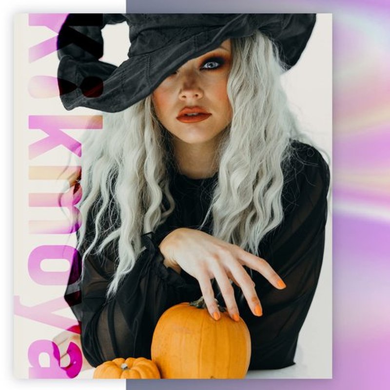 Kikmoya Halloween Extra Long Press on Nails Black Coffin Fake Nails with Gold Pumpkin Sipder Web Design Stick on Nails for Women 24pcs Glossy Acrylic Artificial False Nails (Gold Pumpkin Coffin)