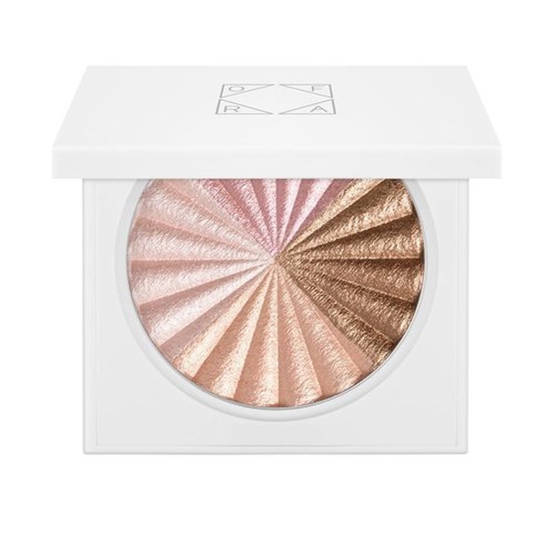 Pressed Powder Highlighter - Face Makeup | X’s & Glow’s - 4 Shades in 1 Pan | Pearl Shimmer Liquid-To-Baked Powder Highlighter | Refillable Pan | Cruelty-Free Beauty Essential | 7g