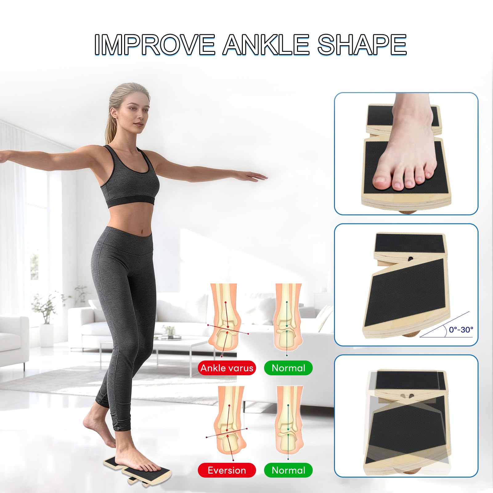 Ankle Balance Board and Foot Strengthener, Used for Physical Therapy Training for Sprains, Achilles Tendon Pain, and Plantar Fasciitis, Single-leg Balance Board With User Manual