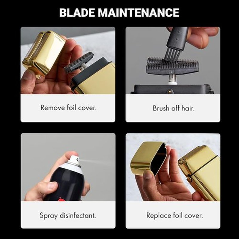 BaBylissPRO METALFX Double Foil Shaver - Portable Cordless Electric Razor for Head, Beard & Neck