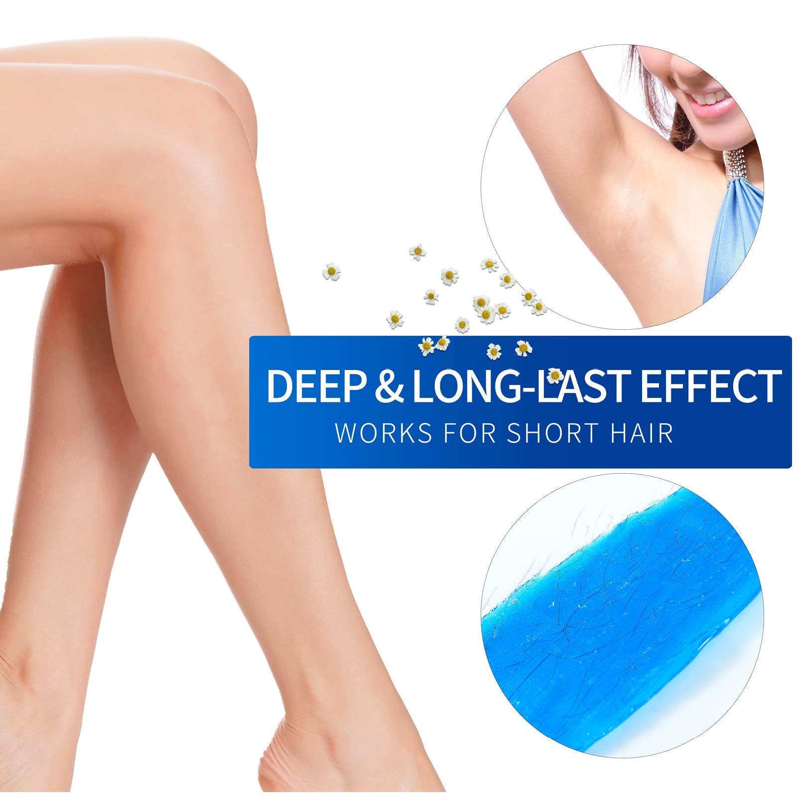 wax bead hair removal with roll on wax