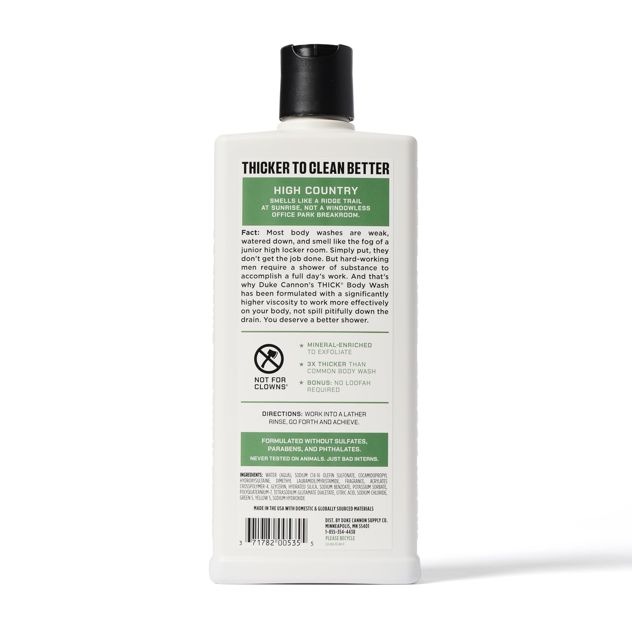 Duke Cannon High Country Big Brick of Soap & THICK High Viscosity Body Wash | Birchwood & Tonka Scent | 10oz Triple-Milled Soap Bar & 18oz Extra-Thick Body Wash (2 Pack Bundle)