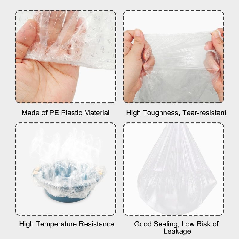 WOOPSOO Disposable Foot Tub Liner Disposable Clear Pedicure Spa Liners Plastic Pedicure Bowl Liners, Portable Thin Large for Foot Pedicure Spa Beauty Salon Hotel Home Use (30 Pcs)