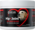3-in-1 Advanced Dog Hip & Joint Supplement - Tasty Soft Chews with Glucosamine & MSM for All Breeds - Chicken Flavor