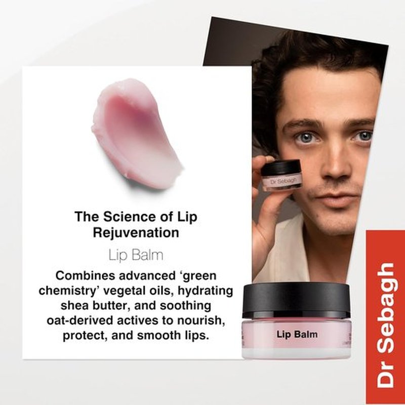 Dr Sebagh Lip Balm - Luxury Healing Treatment for Dry & Chapped Lips | Intense Hydration (0.5 fl oz)