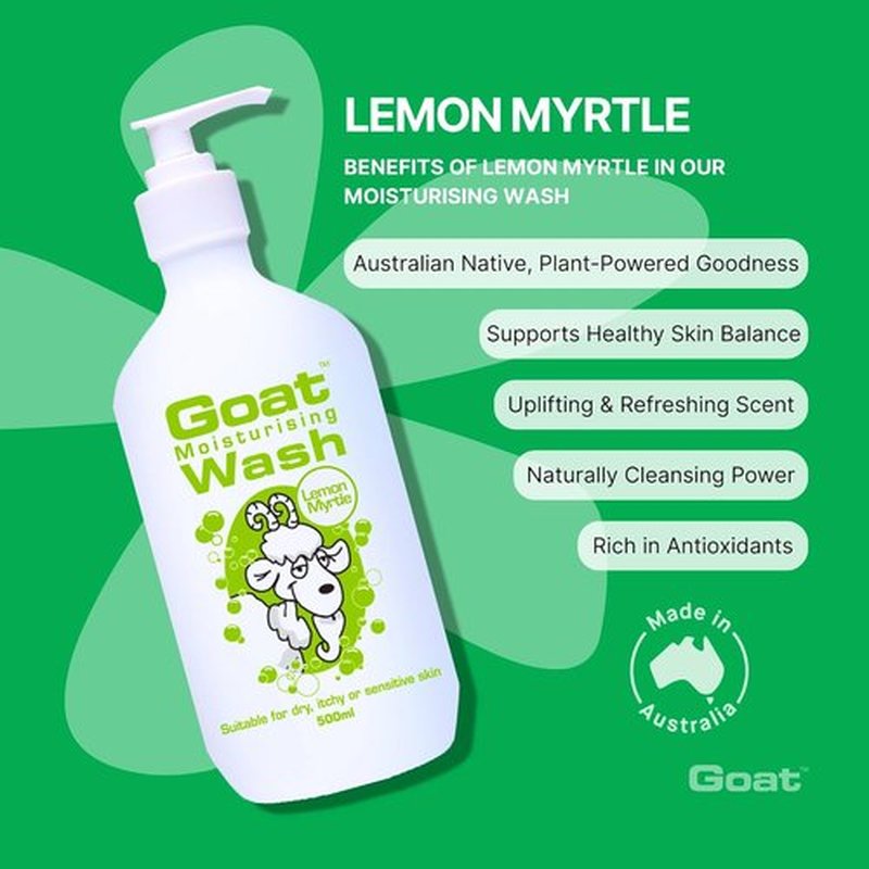 Regine Switzerland Goat Milk Soap - Moisturizing Body Wash Duo Pack 16.9 oz | Revitalize Your Skin with Lemon Myrtle