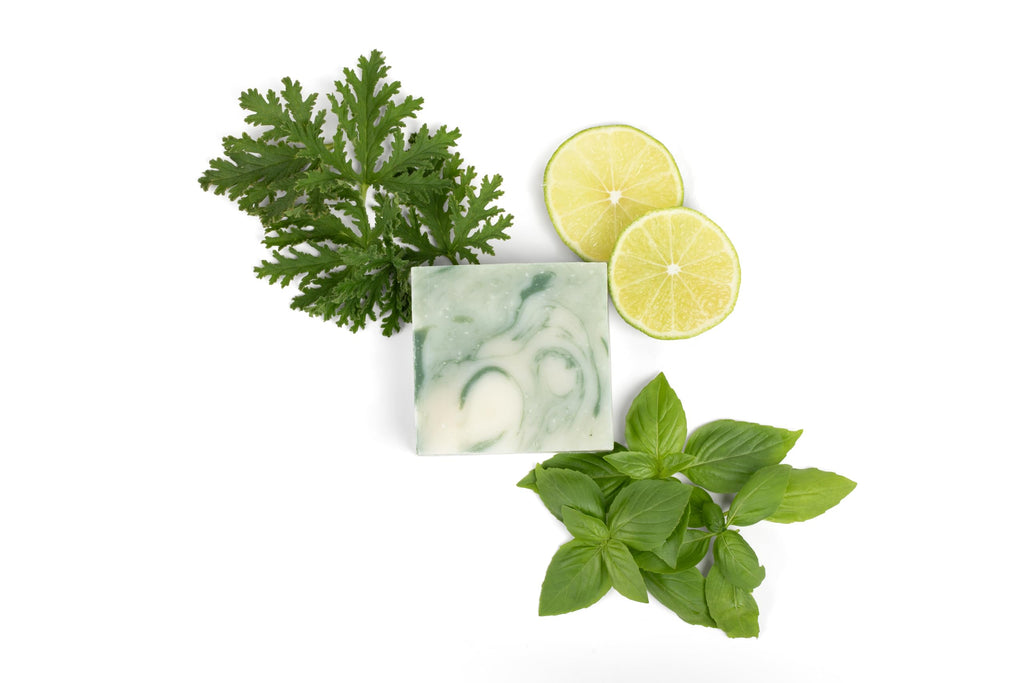 FORESTBORN Buzz Blocker All Natural Outdoor Bar Soap, 5 oz – Citronella, Basil & Bergamot Blend | Fresh Skin, Fewer Bites