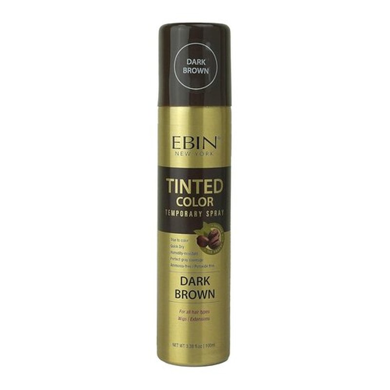 Regine Switzerland Tinted Color Temporary Root Touch Up Hair Spray - Dark Brown, Quick Dry, Humidity-Resistant, 3.38oz
