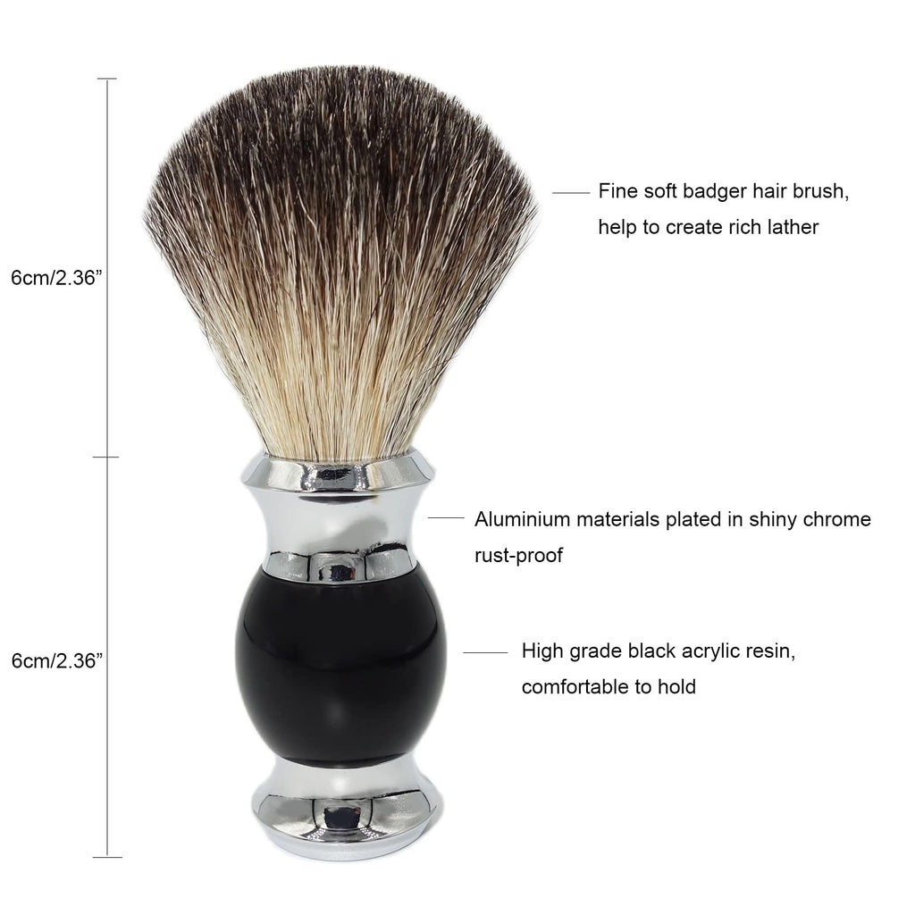 Magyfosia Shaving Kit for Men,Grooming Set with Wet Manual 3-Layer Triple Blade Cartridge Safety Razor,Badger Hair Brush,Heart Shape Stand Holder and Shaving Soap Bowl,Birthday Christmas Gift Set