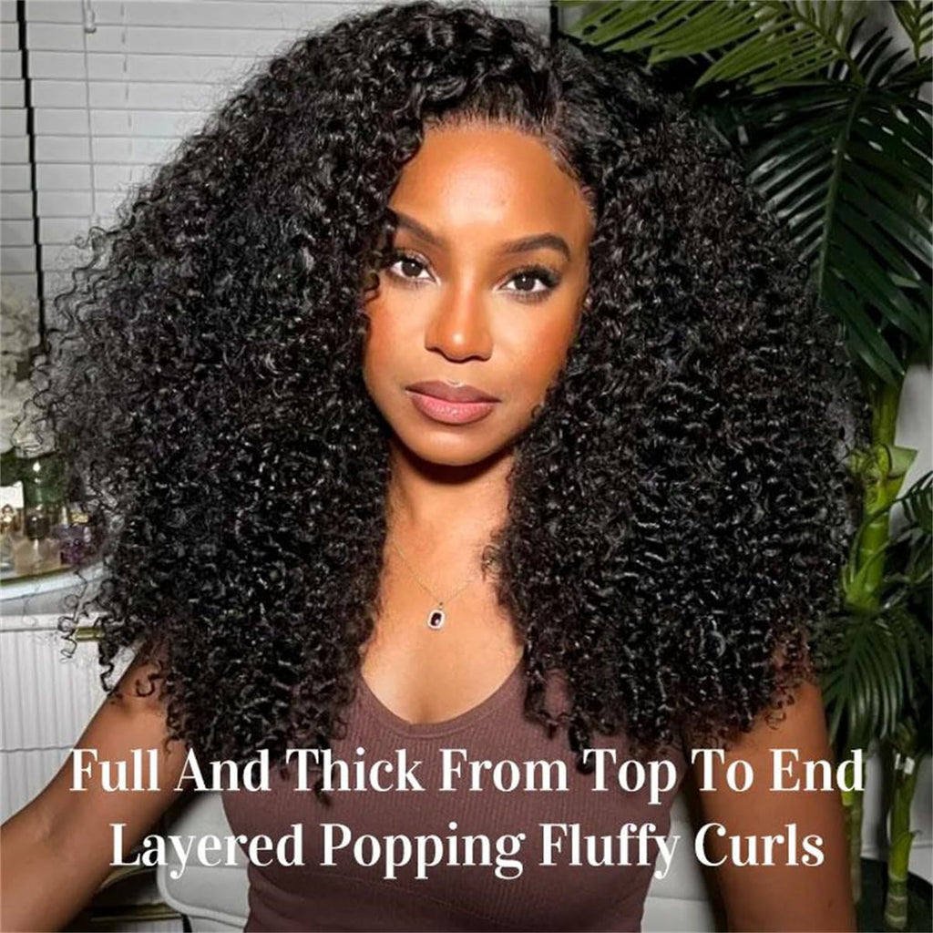 Wiggins Ready And Go Glueless Wigs Human Hair Curly Lace Front Wigs Human Hair Pre Plucked Bleached Knots Curly Hair Products Pre Cut Lace 4x7 Lace Front Wig Glueless Wigs For Women 14 Inch