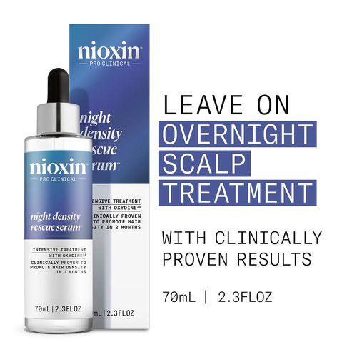 Nioxin Night Density Rescue Serum - Overnight Hair Thickening Treatment | Protects Against Breakage | 2.4 Fl Oz