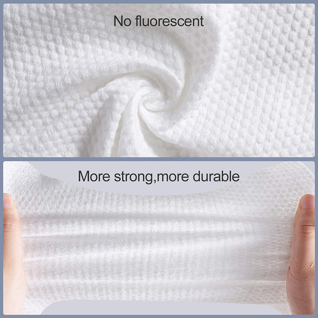 Cayxenful Disposable Face Towel Face Cloths for Washing Soft Cotton Dry Wipes Facial Cloths Towelettes for Washing and Drying, 100 Count Facial Tissue for Cleansing, Skincare and Makeup Remover