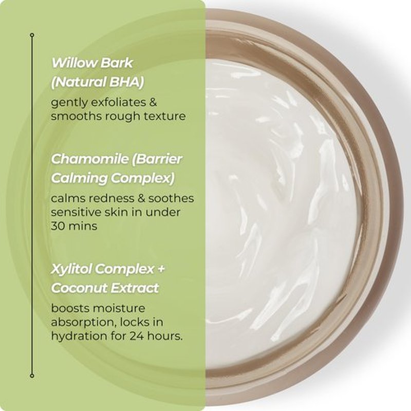 Natics Nourish Daily Face Moisturizer – Instant Hydration & Barrier Repair with Natural BHA & Prebiotics – Vegan, Cruelty-Free, TSA-Friendly Travel Size, for Sensitive, Oily & Acne-Prone Skin (1 oz)