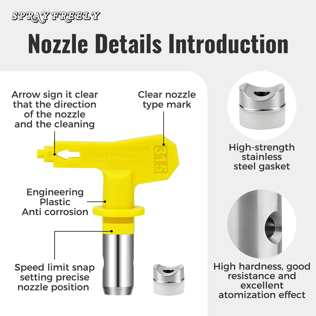 Airless Spray Gun Paint Edger Guide Edge Spray Tool Paint Accessory Extension Airless Paint Sprayer Nozzle 517 Tip 12 Inch Extension Pole(Comes with a Black Storage Box)