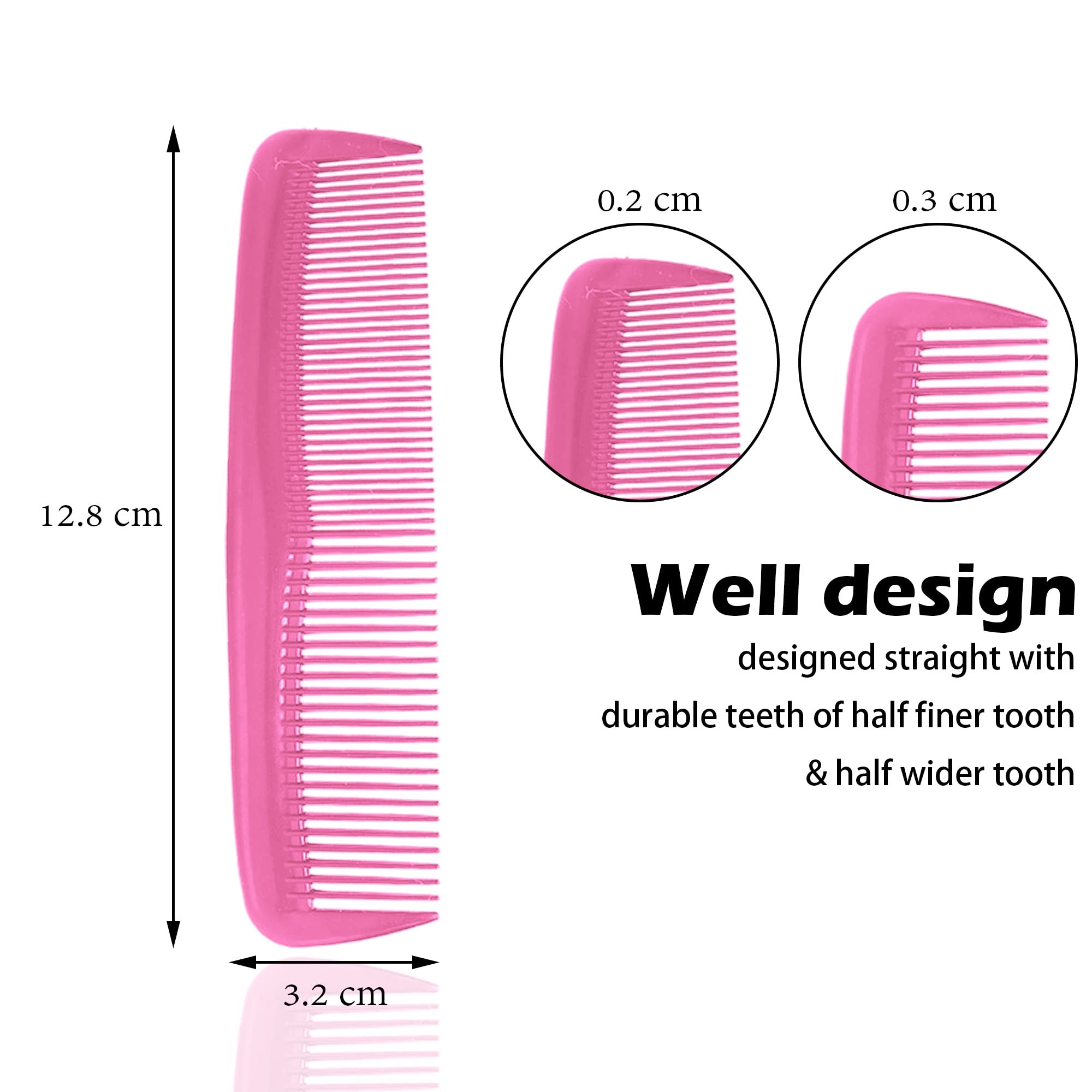 Soft 'N Style Hair Care 4-Pack Comb - Not Breakable - mens comb/fine tooth comb/peines para cabello